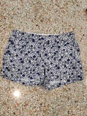 J. Crew Shorts with Navy And White Floral Print